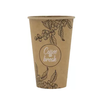Kubek papierowy 400ml kraft All You Need Ø 90mm 50szt.