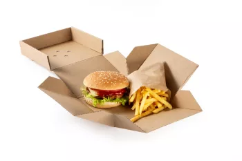 Opakowanie do hamburgera 15,2x15,2x15,2cm brąz 100szt.
